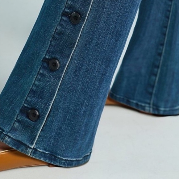 High Rise Button Detail Bootcut Jeans 🪞 - Picture 6 of 10